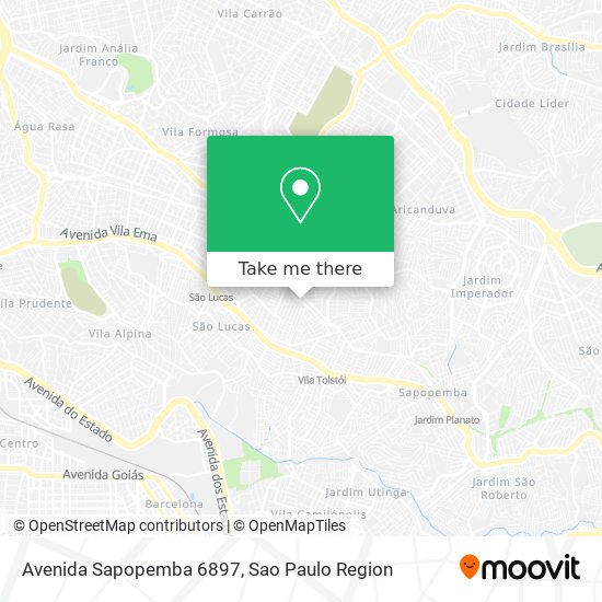 Mapa Avenida Sapopemba 6897