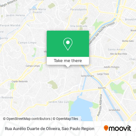 Mapa Rua Aurélio Duarte de Oliveira