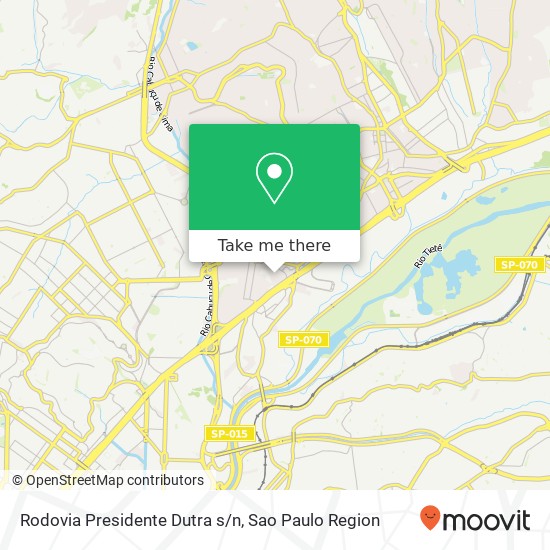 Mapa Rodovia Presidente Dutra s/n