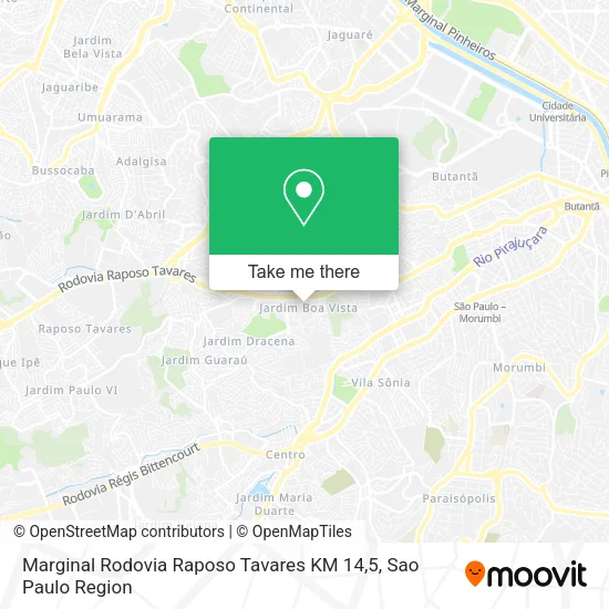 Marginal Rodovia Raposo Tavares KM 14,5 map
