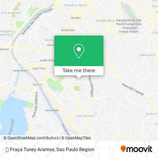 ⛉ Praça Tuney Arantes map