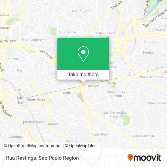 Rua Restinga map