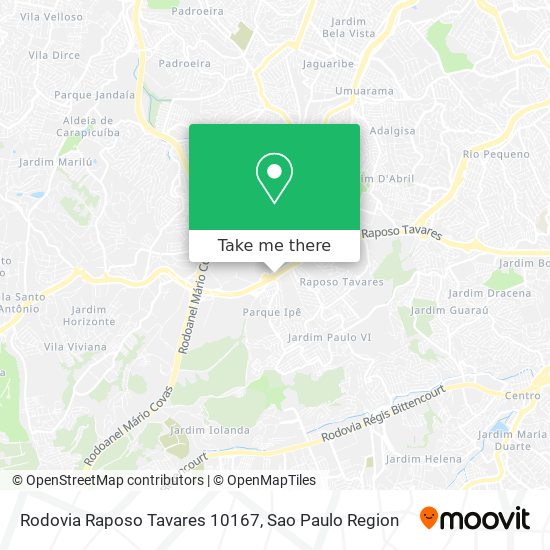 Rodovia Raposo Tavares 10167 map