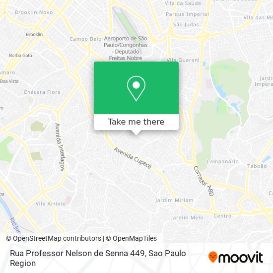 Mapa Rua Professor Nelson de Senna 449