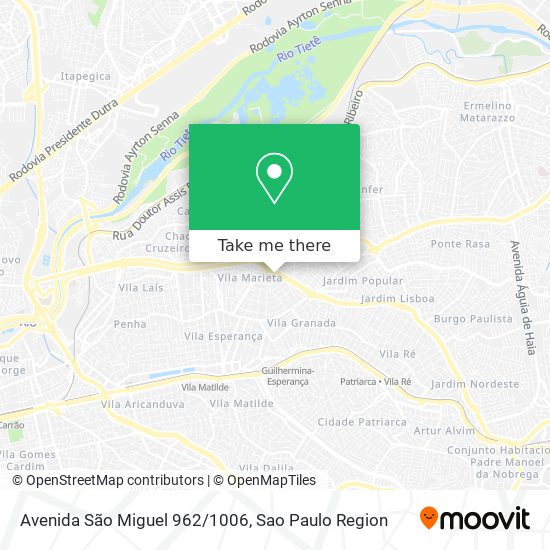 Avenida São Miguel 962/1006 map
