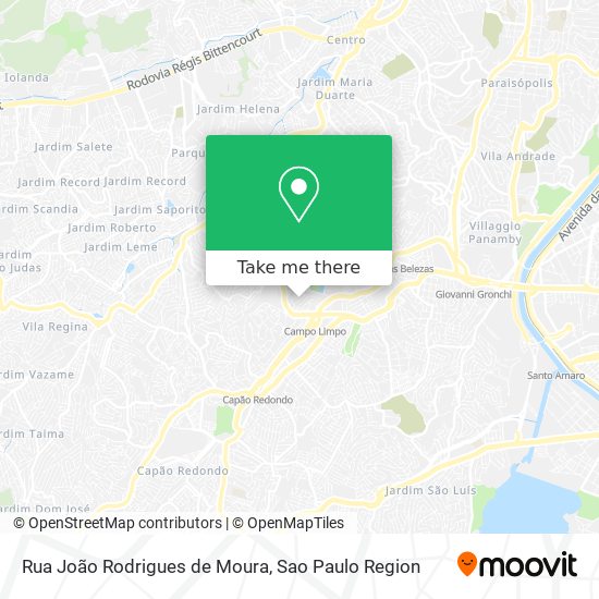 Mapa Rua João Rodrigues de Moura