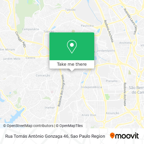 Mapa Rua Tomás Antônio Gonzaga 46