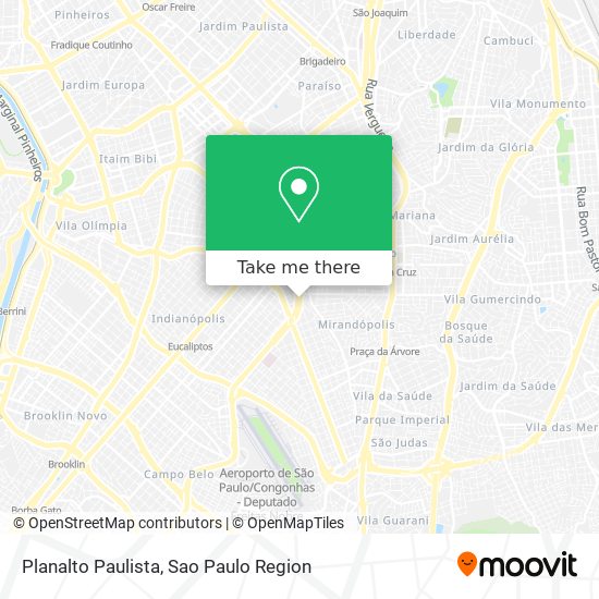 Mapa Planalto Paulista