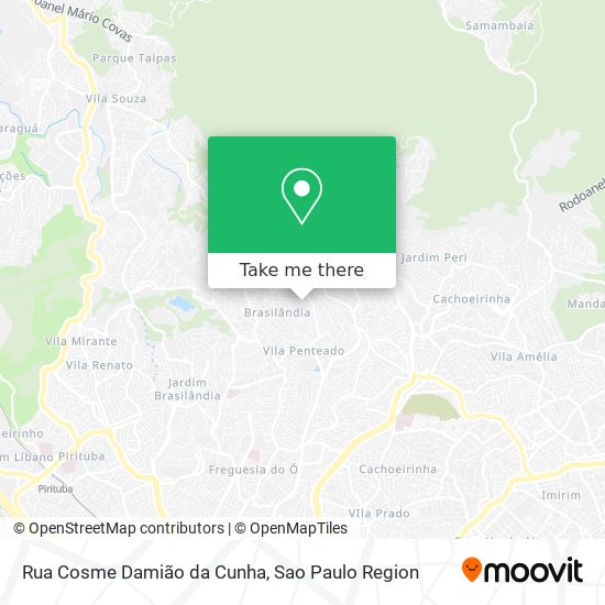 Mapa Rua Cosme Damião da Cunha