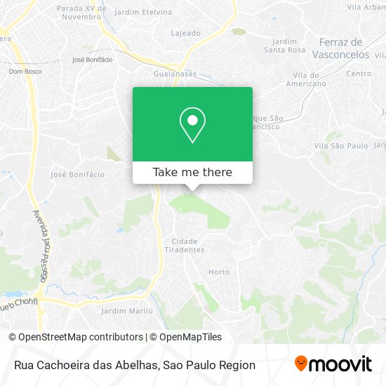 Rua Cachoeira das Abelhas map