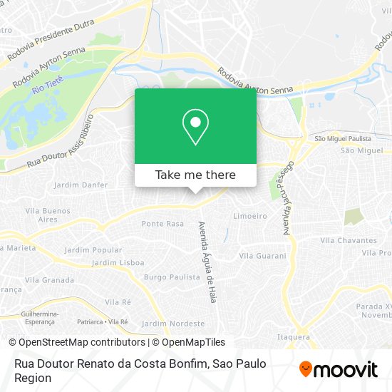 Mapa Rua Doutor Renato da Costa Bonfim