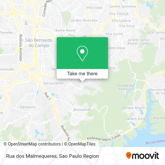 Rua dos Malmequeres map