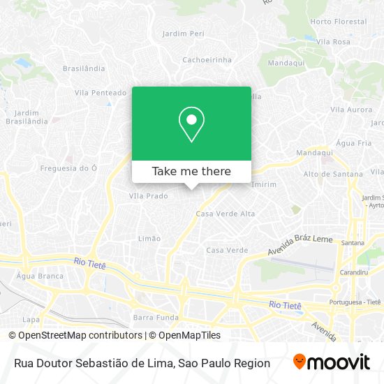 Mapa Rua Doutor Sebastião de Lima