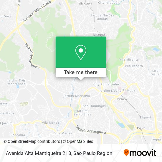 Avenida Alta Mantiqueira 218 map