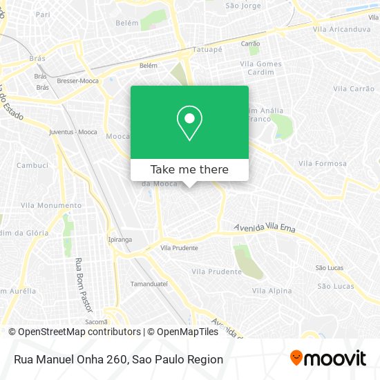 Mapa Rua Manuel Onha 260