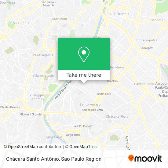 Chácara Santo Antônio map