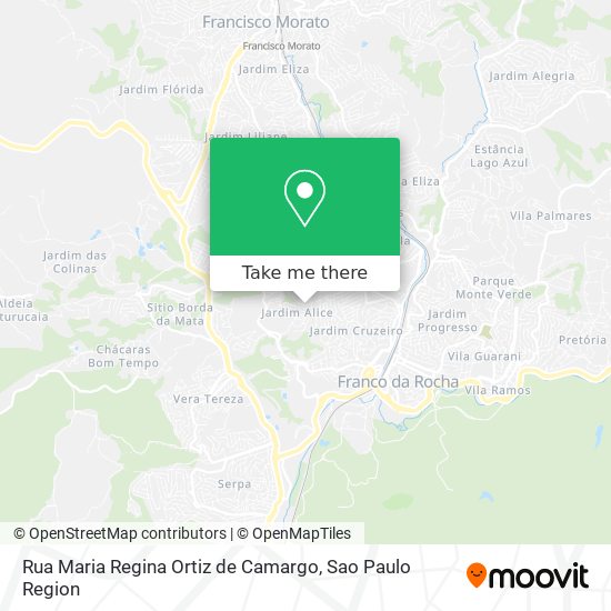 Mapa Rua Maria Regina Ortiz de Camargo