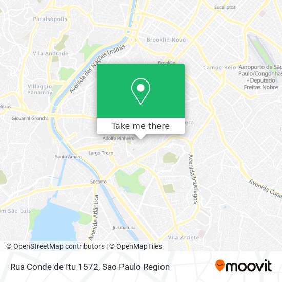 Mapa Rua Conde de Itu 1572