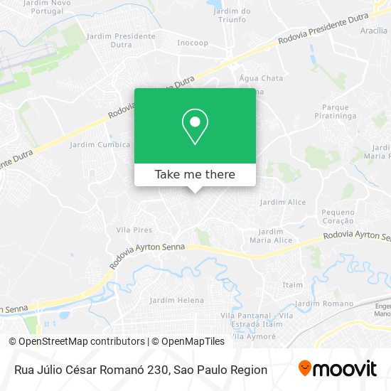 Rua Júlio César Romanó 230 map
