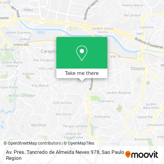 Mapa Av. Pres. Tancredo de Almeida Neves 978