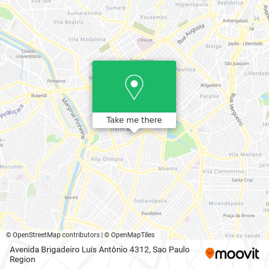 Avenida Brigadeiro Luís Antônio 4312 map