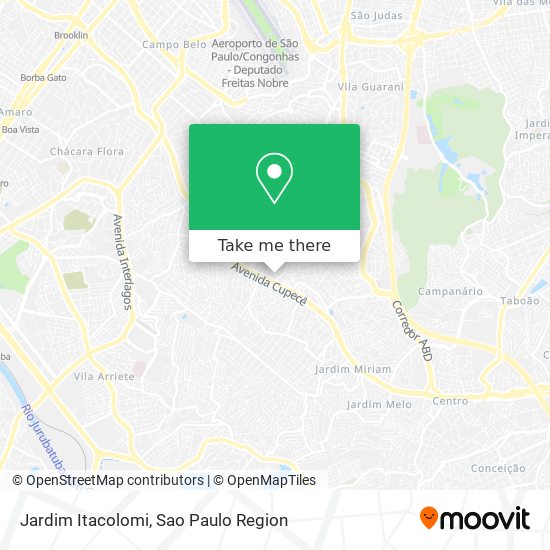 Jardim Itacolomi map