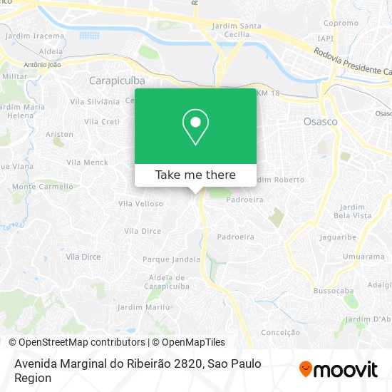 Avenida Marginal do Ribeirão 2820 map