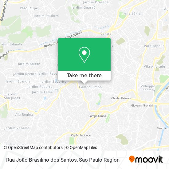 Mapa Rua João Brasilino dos Santos