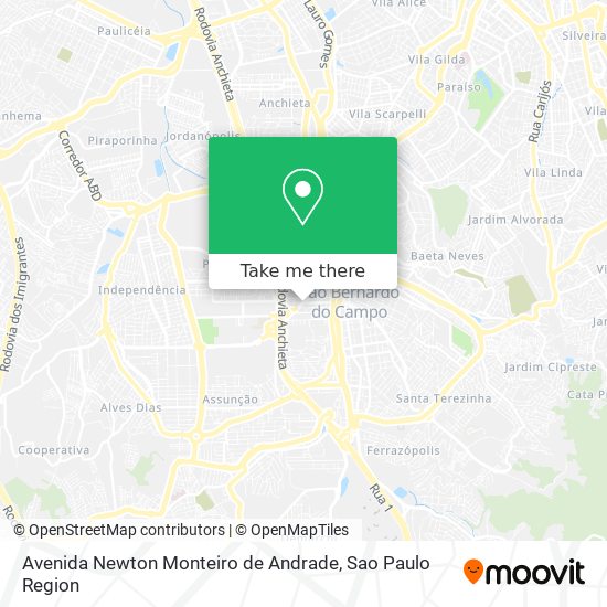 Avenida Newton Monteiro de Andrade map