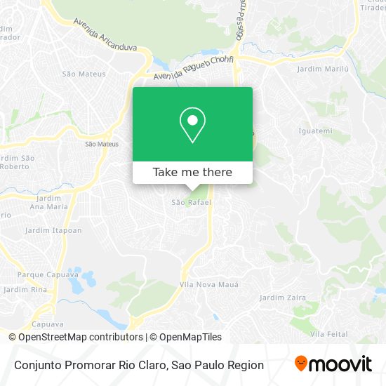 Conjunto Promorar Rio Claro map