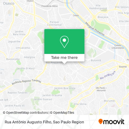 Mapa Rua Antônio Augusto Filho