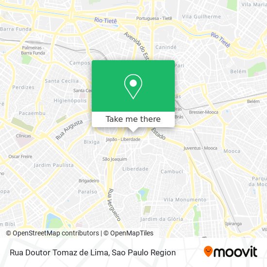 Mapa Rua Doutor Tomaz de Lima