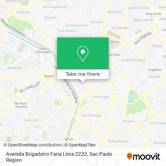 Mapa Avenida Brigadeiro Faria Lima 2232
