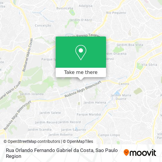 Rua Orlando Fernando Gabriel da Costa map