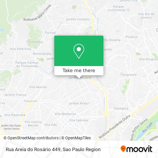 Mapa Rua Areia do Rosário 449