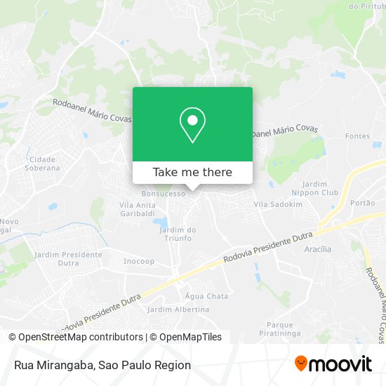 Rua Mirangaba map