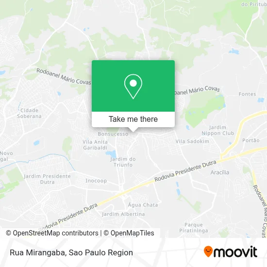 Rua Mirangaba map