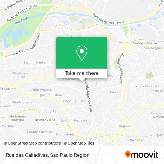 Rua das Calladivas map