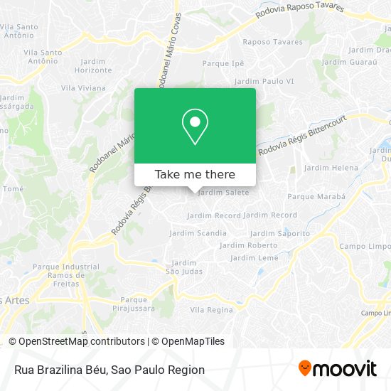 Rua Brazilina Béu map