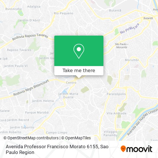Mapa Avenida Professor Francisco Morato 6155