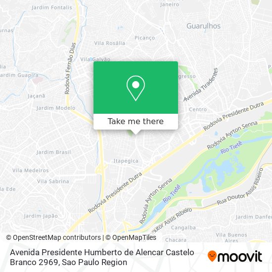 Mapa Avenida Presidente Humberto de Alencar Castelo Branco 2969