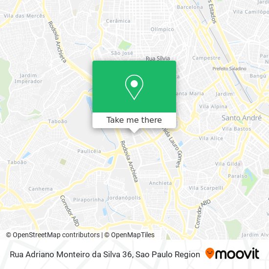 Mapa Rua Adriano Monteiro da Silva 36