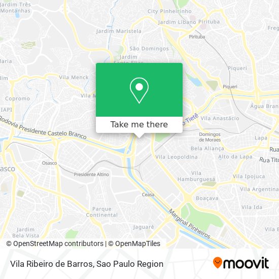Mapa Vila Ribeiro de Barros