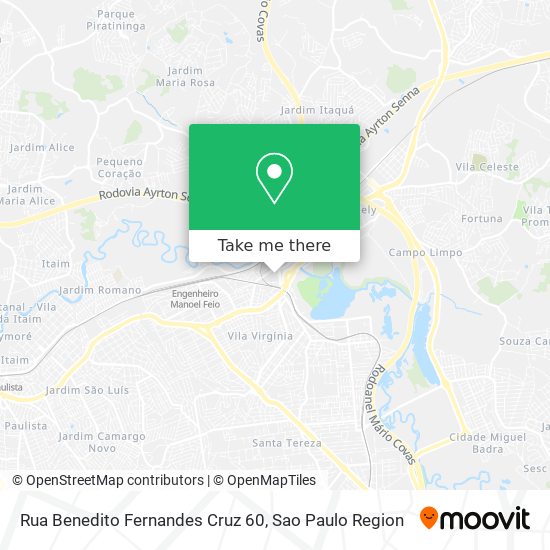 Rua Benedito Fernandes Cruz 60 map