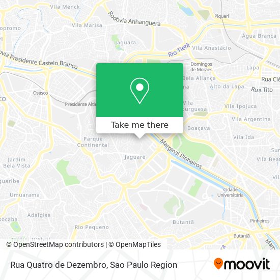 Rua Quatro de Dezembro map