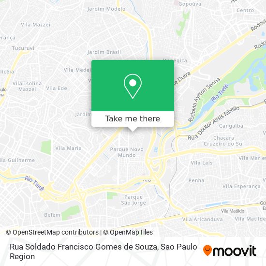 Mapa Rua Soldado Francisco Gomes de Souza