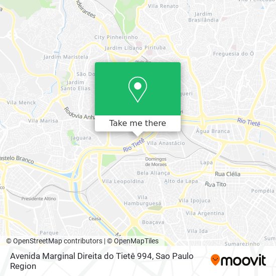 Avenida Marginal Direita do Tietê 994 map