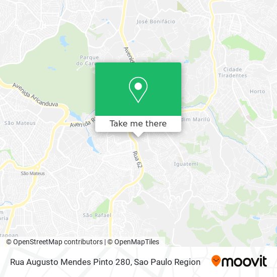 Mapa Rua Augusto Mendes Pinto 280