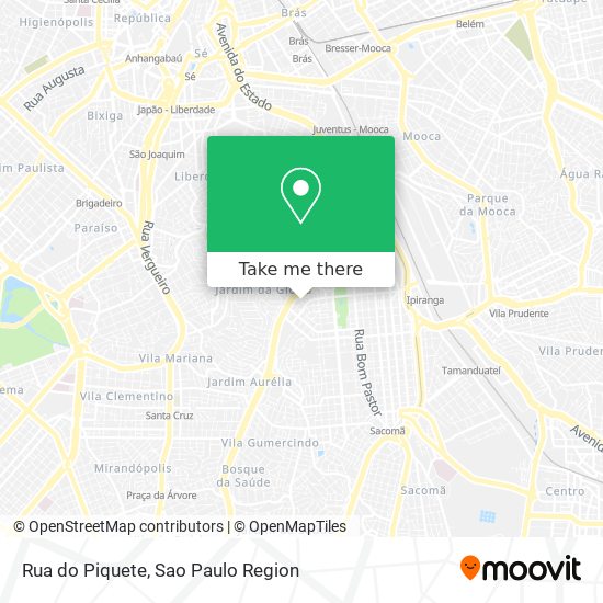Mapa Rua do Piquete