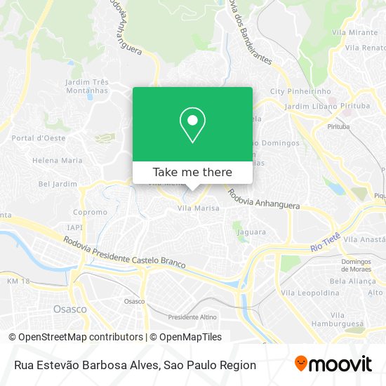 Rua Estevão Barbosa Alves map